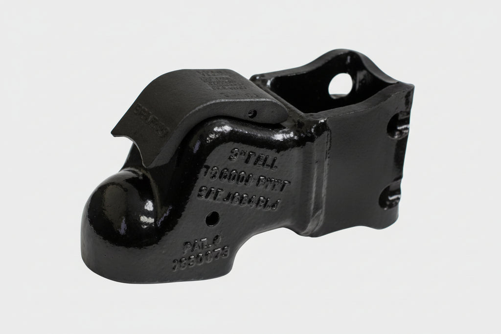 Demco Trailer Coupler - Adjustable Channel Mount - eZ-Latch - Black - 2" Ball - 10,000 lbs