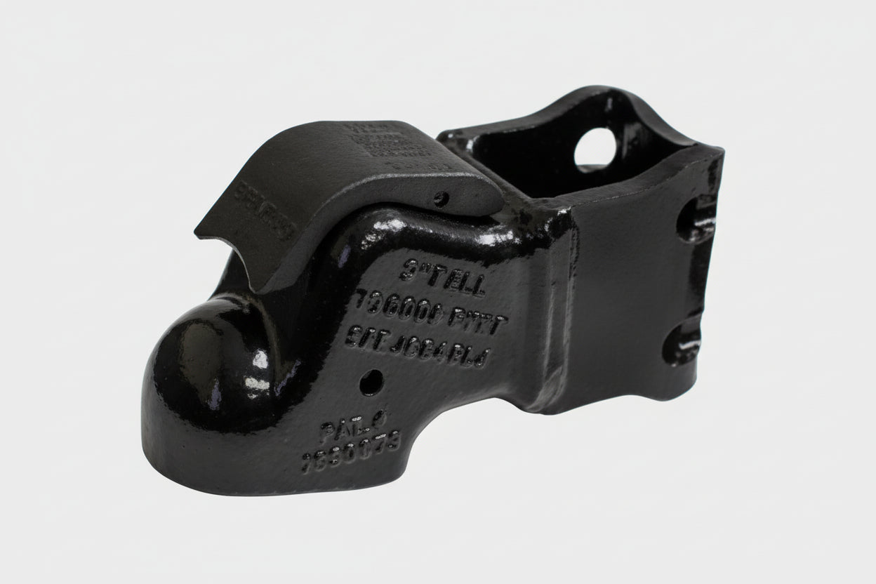 Demco Trailer Coupler - Adjustable Channel Mount - eZ-Latch - Black - 2" Ball - 10,000 lbs