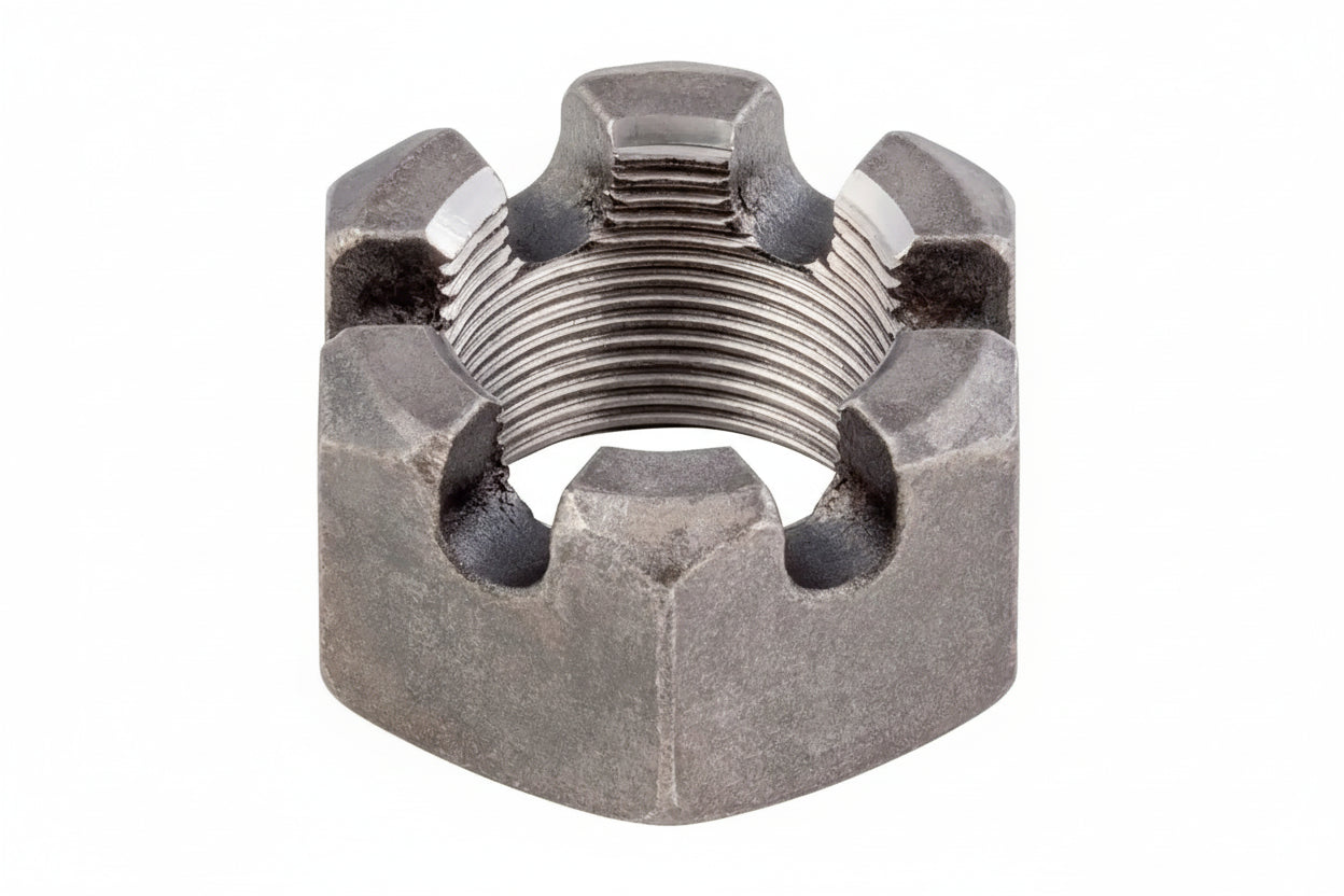 NUT - 1 3/4" - 12; 6 SLOT CASTLE