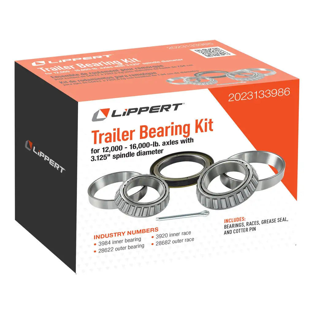 Trailer Wheel Bearing Kit - 12,000-16,000-lb. 3.125" Seal