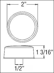 Miro-Flex LED Clearance or Side Marker Light w/ Reflector - Submersible - 9 Diodes - Amber Lens