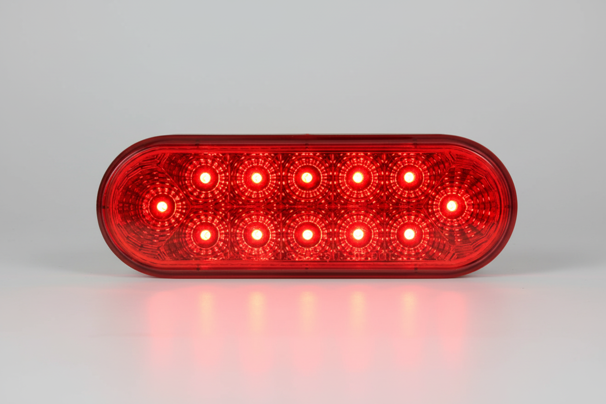 LED, 6 RED OVAL  STOP/TAIL/TURN