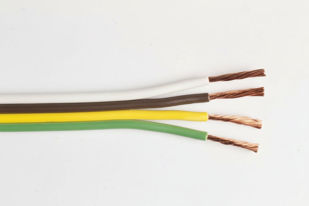 Wire 18/4 bonded White, Brown, Yellow, Green