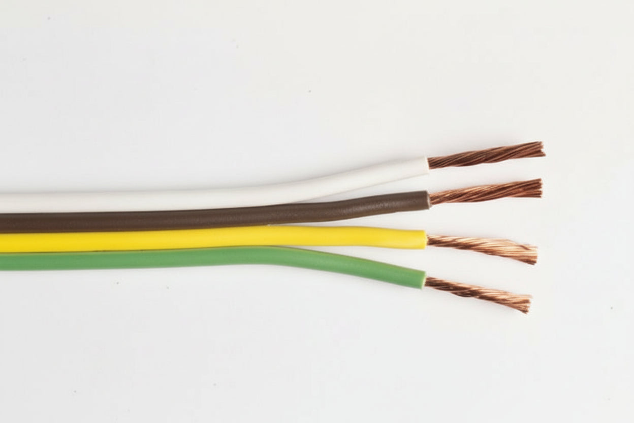 Wire 18/4 bonded White, Brown, Yellow, Green