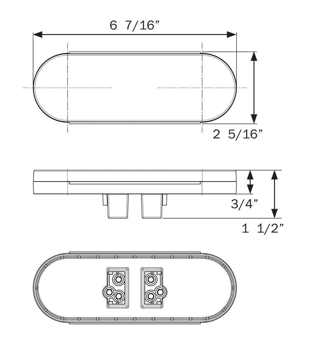 Fusion LED Trailer Tail Light - Stop, Tail, Turn, Backup