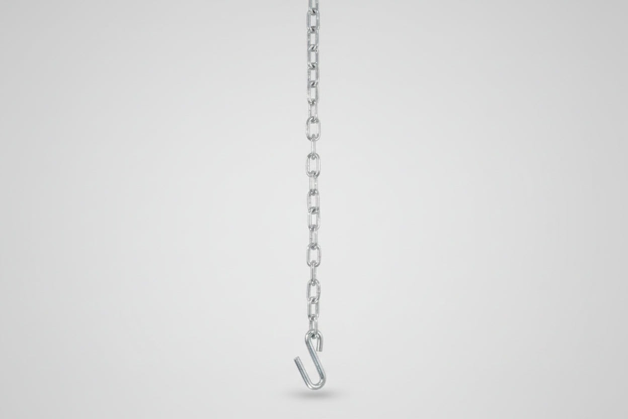 CHAIN, SAFETY 3.2K 3/16 x 27" W/HOOK & LATCH ZINC G30"