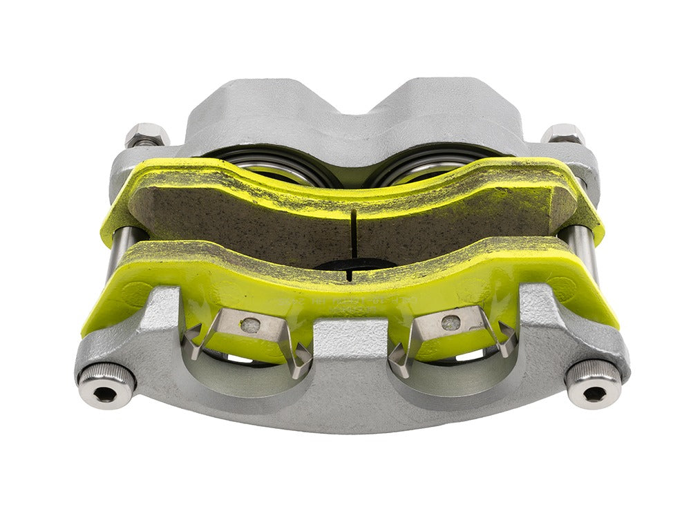 Disc Brake Caliper for 10-16k Axle Dual Wheel 2 - Piston Stainless Steel with Yellow Ceramic Brake Pads   18.25 lbs