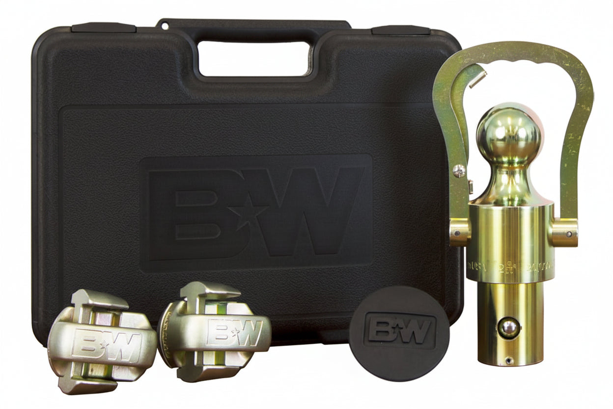 B&W Ball and Safety Chain Kit for Ford, GM, Chevy, and Nissan Titan XD Underbed Gooseneck Hitch