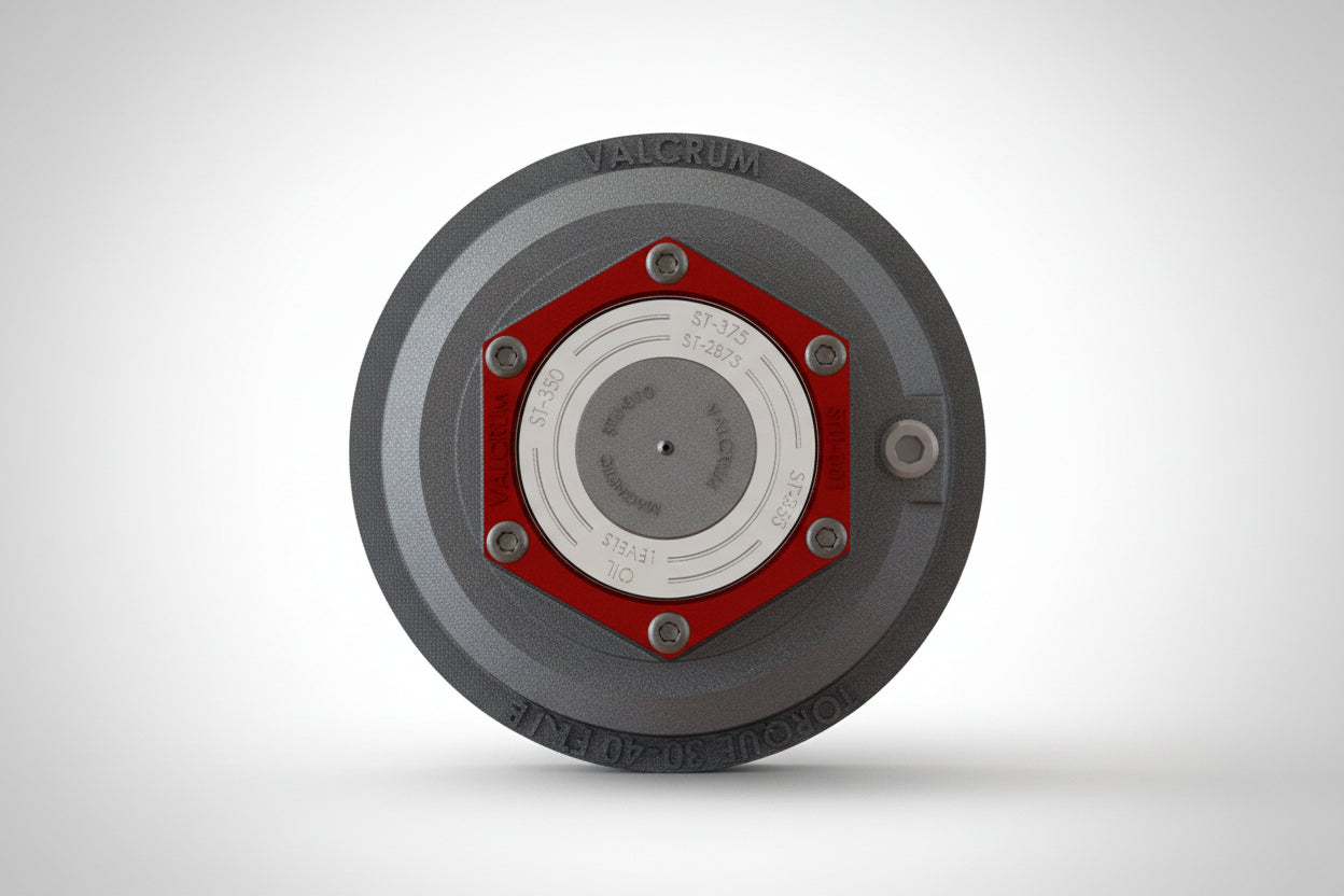 OIL CAP -10/16K-RED-CLR-W/ORING-CTR PLUG-SET SCREW