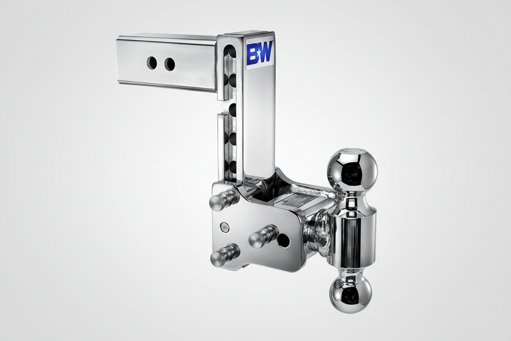 B&W CHROME 7 DROP, 7 1/2 RISE, 2 5/16 x 2 BALL SIZE