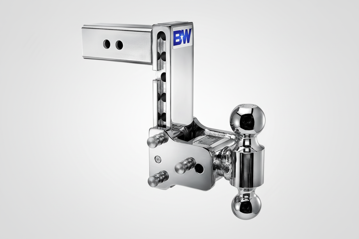 B&W CHROME 7 DROP, 7 1/2 RISE, 2 5/16 x 2 BALL SIZE
