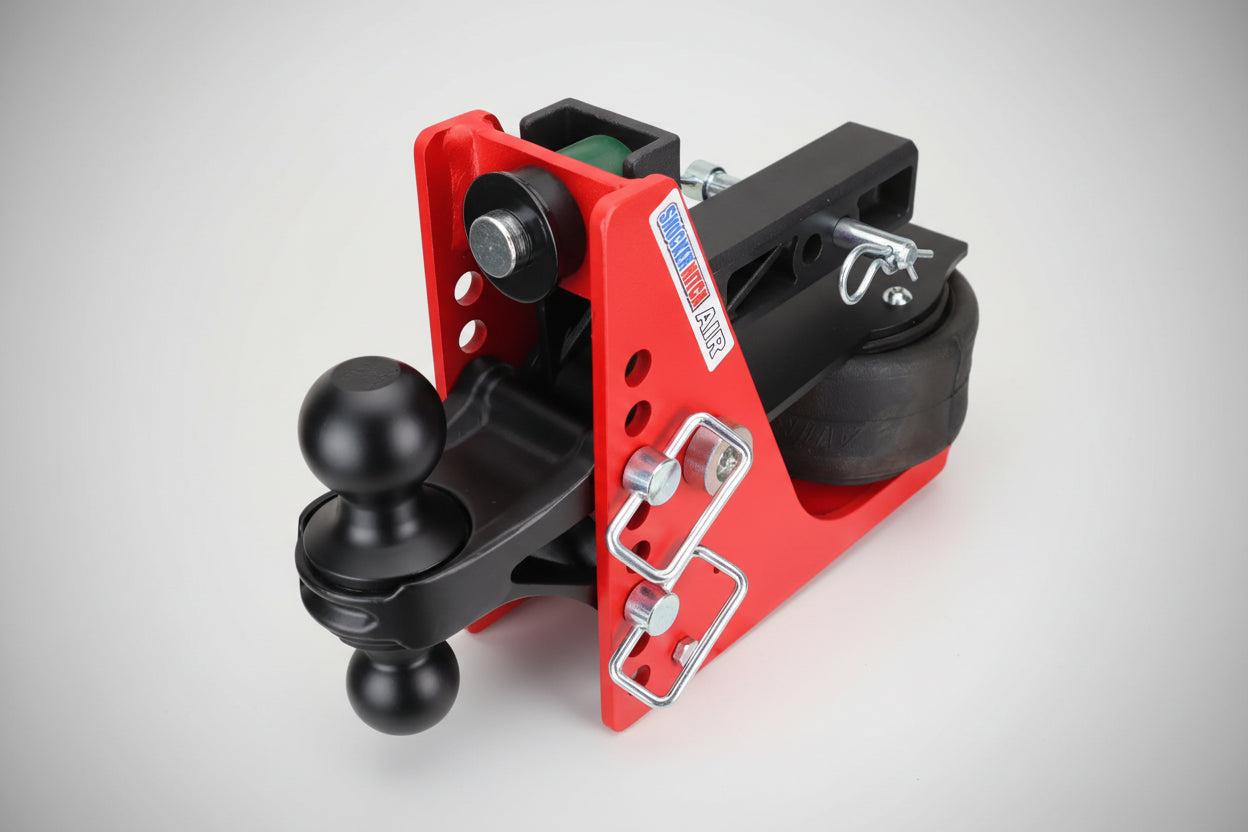 Shocker 12K Air Receiver Hitch & Black Combo Ball Mount with 2" & 2-5/16" Hitch Balls 12,000 lbs GTW