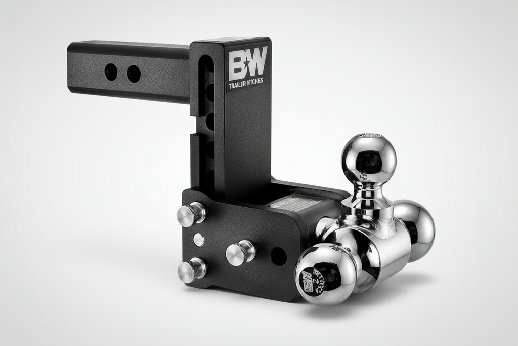 B&W Tow & Stow 3-Ball Mount - 2" Hitch - 5" Drop, 5-1/2" Rise