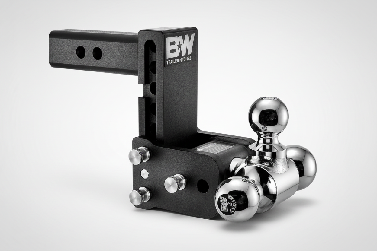 B&W Tow & Stow 3-Ball Mount - 2" Hitch - 5" Drop, 5-1/2" Rise
