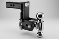 B&W Trailer Hitches Tow & Stow Adjustable Trailer Hitch Ball Mount - Fits 2" Receiver, Dual Ball (2" x 2-5/16"), 5" Drop, 10,000 GTW