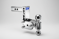 B&W Trailer Hitches Chrome Tow & Stow Adjustable Trailer Hitch Ball Mount - Fits 2" Receiver, Dual Ball (2" x 2-5/16"), 5" Drop, 10,000 GTW