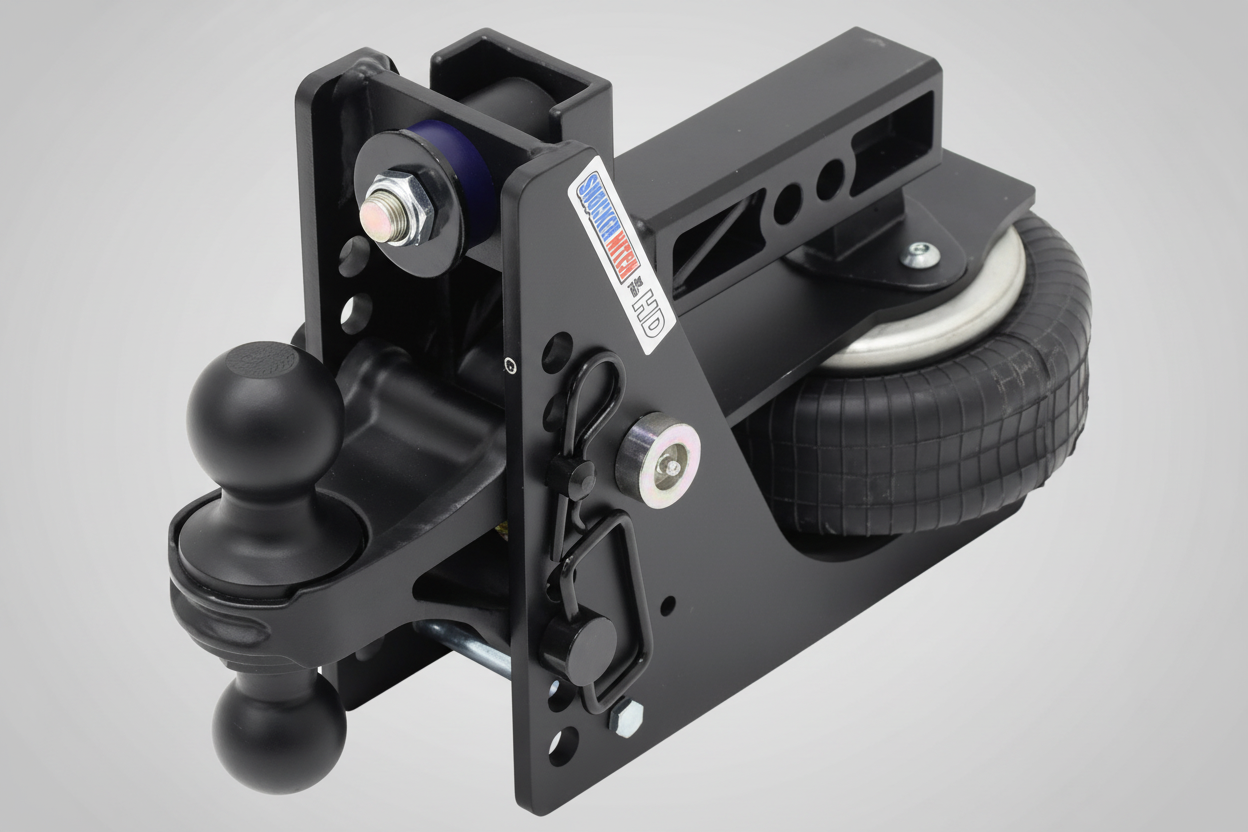 Shocker HD Max Black Air Hitch & Black Combo Ball Mount 2" & 2-5/16" Hitch Balls 20,000 lbs GTW