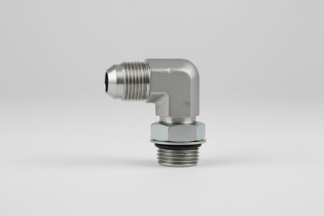 3/8'' JIC x 3/8'' ORB 90 DEGREE FITTING