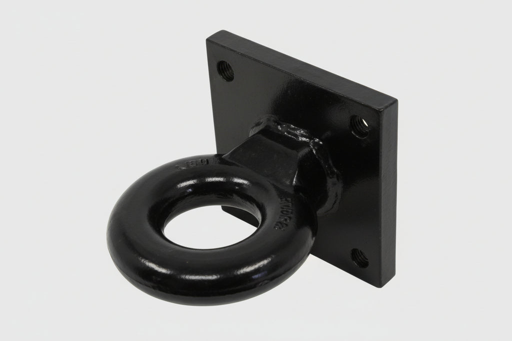 COUPLER, 2-1/2 EYE - 35K PINTLE RING 4-BOLT - FLAT MOUNT"