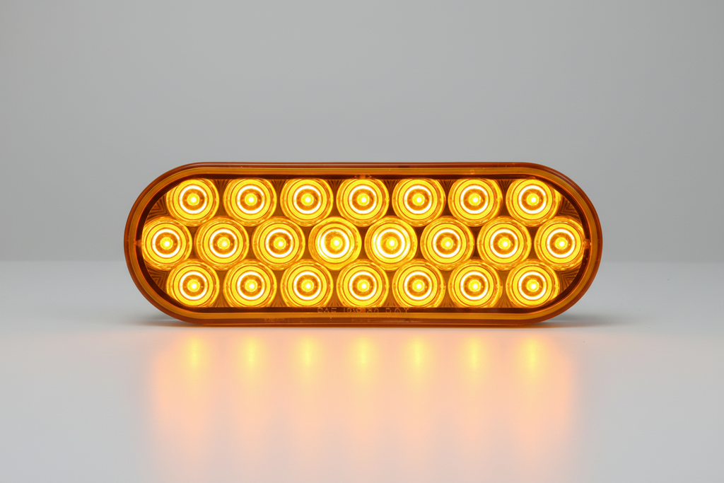 6" AMBER OVAL CAUTION FLASHER