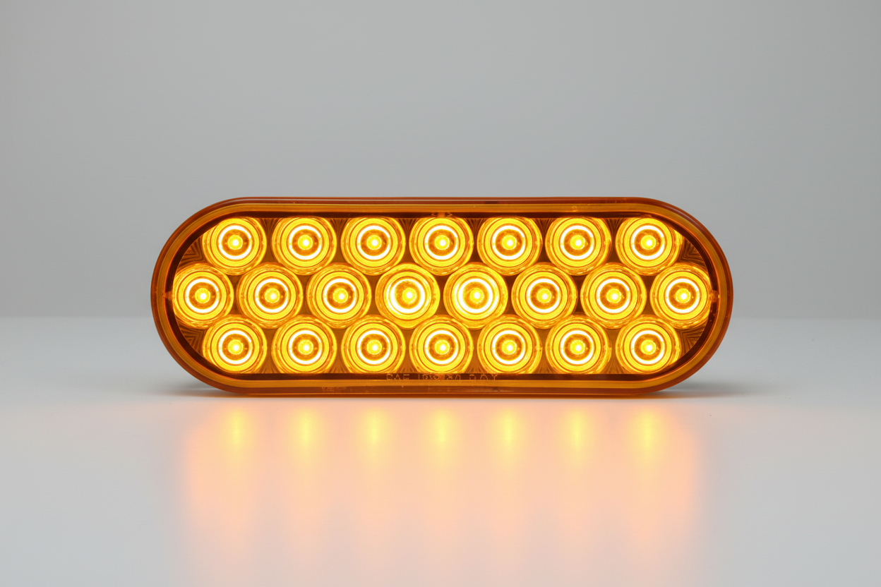 6" AMBER OVAL CAUTION FLASHER