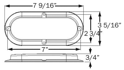 Optronics LED Trailer Utility Light - Submersible - 10 Diodes - Oval - Clear Lens