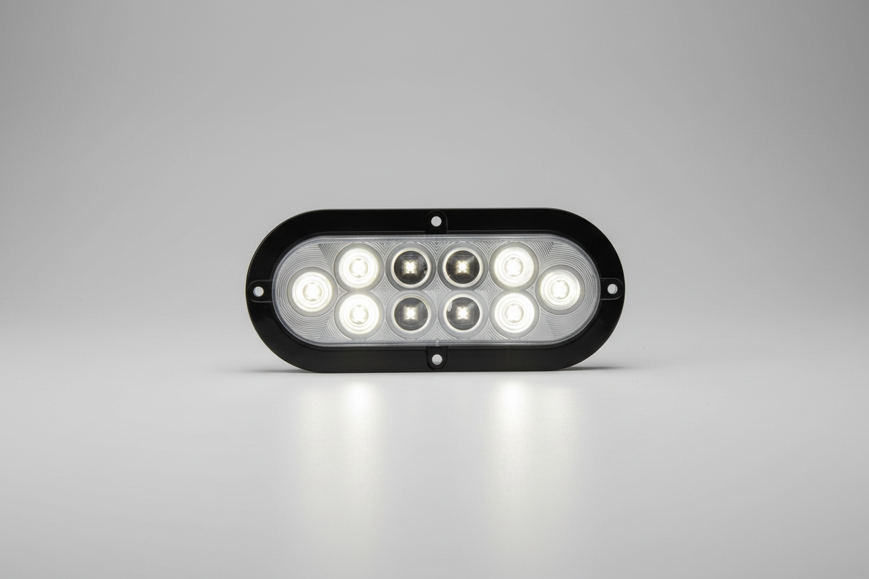 Optronics LED Trailer Utility Light - Submersible - 10 Diodes - Oval - Clear Lens