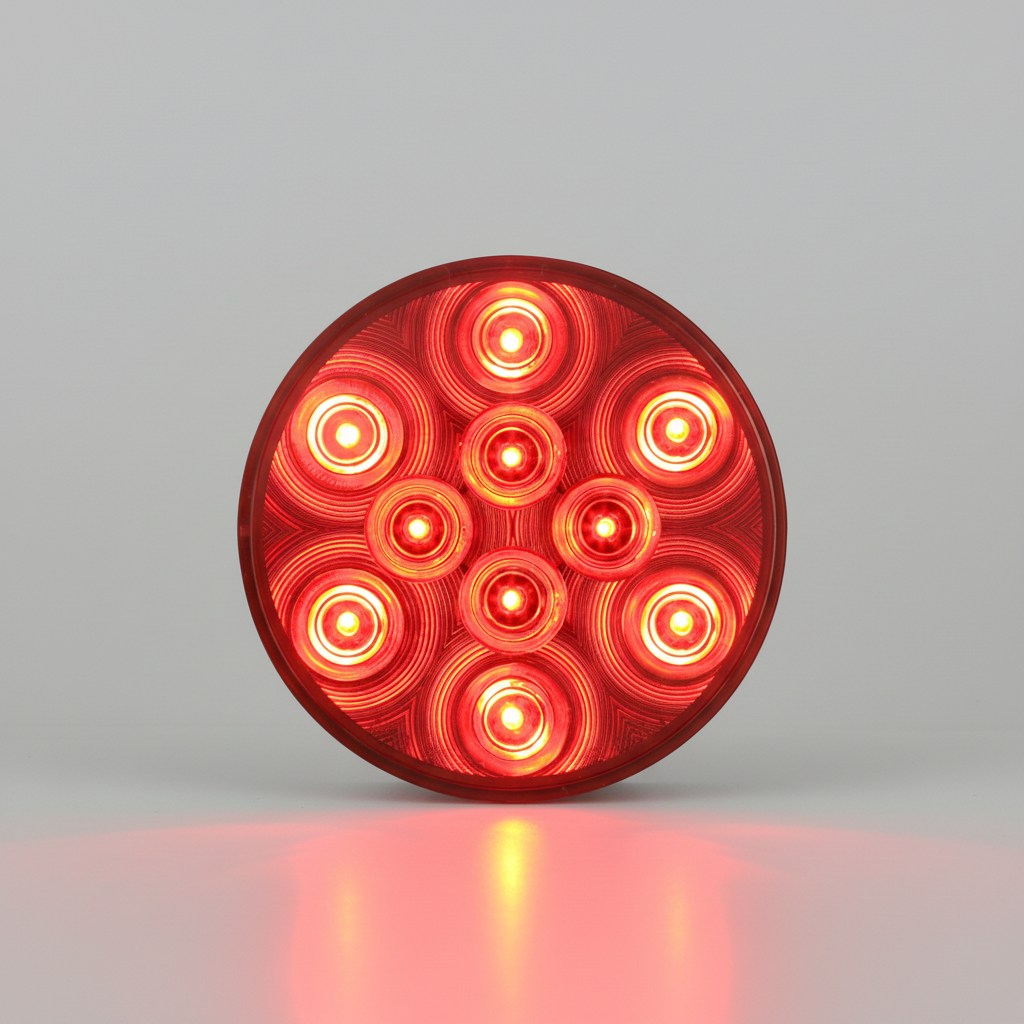 4" Round Red Stop/Turn/Tail Light