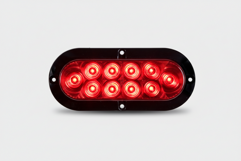 Optronics LED Trailer Tail Light - Stop, Turn, Tail - Submersible - 10 Diode - Oval - Clear Lens