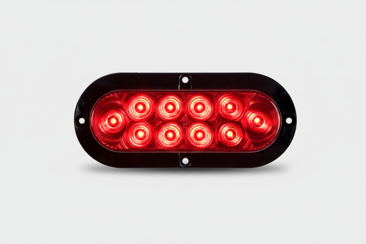 Optronics LED Trailer Tail Light - Stop, Turn, Tail - Submersible - 10 Diode - Oval - Clear Lens