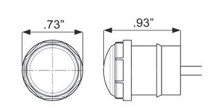 3/4" Clear Round Marker Light