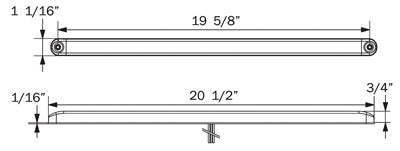 Fusion LED Combination Tail Light Bar for Trailers over 80" Wide - Submersible - Clear Lens