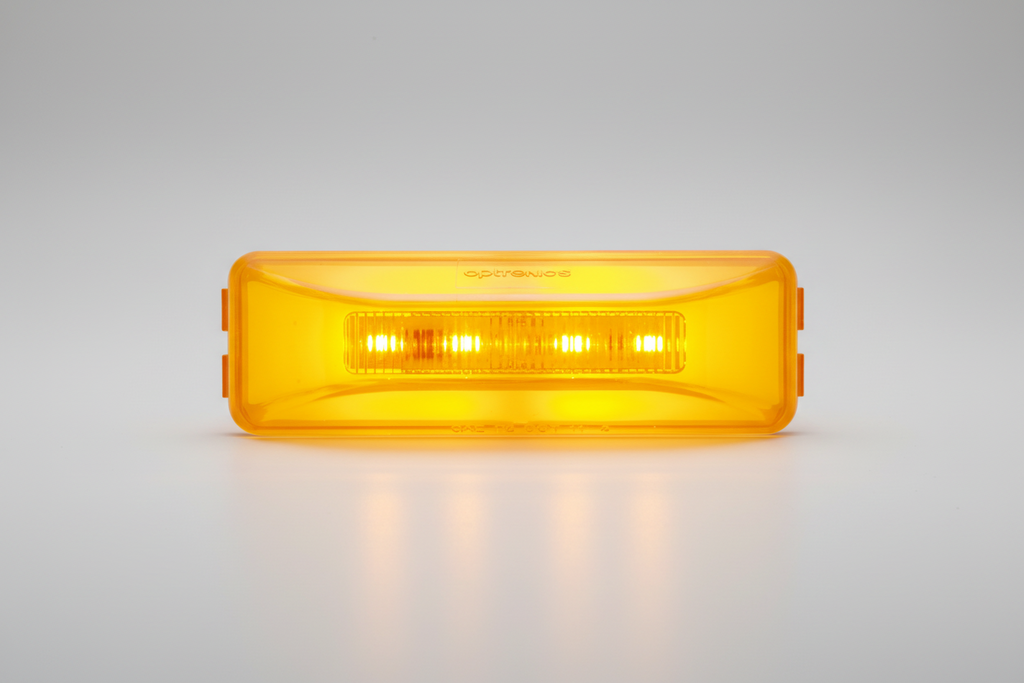 GloLight Thinline LED Trailer Clearance or Side Marker Light - Submersible - Rectangle - Amber Lens