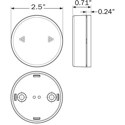 Optronics LED Clearance or Side Marker Trailer Light w/ Reflector - 1 Diode - Round - Amber Lens