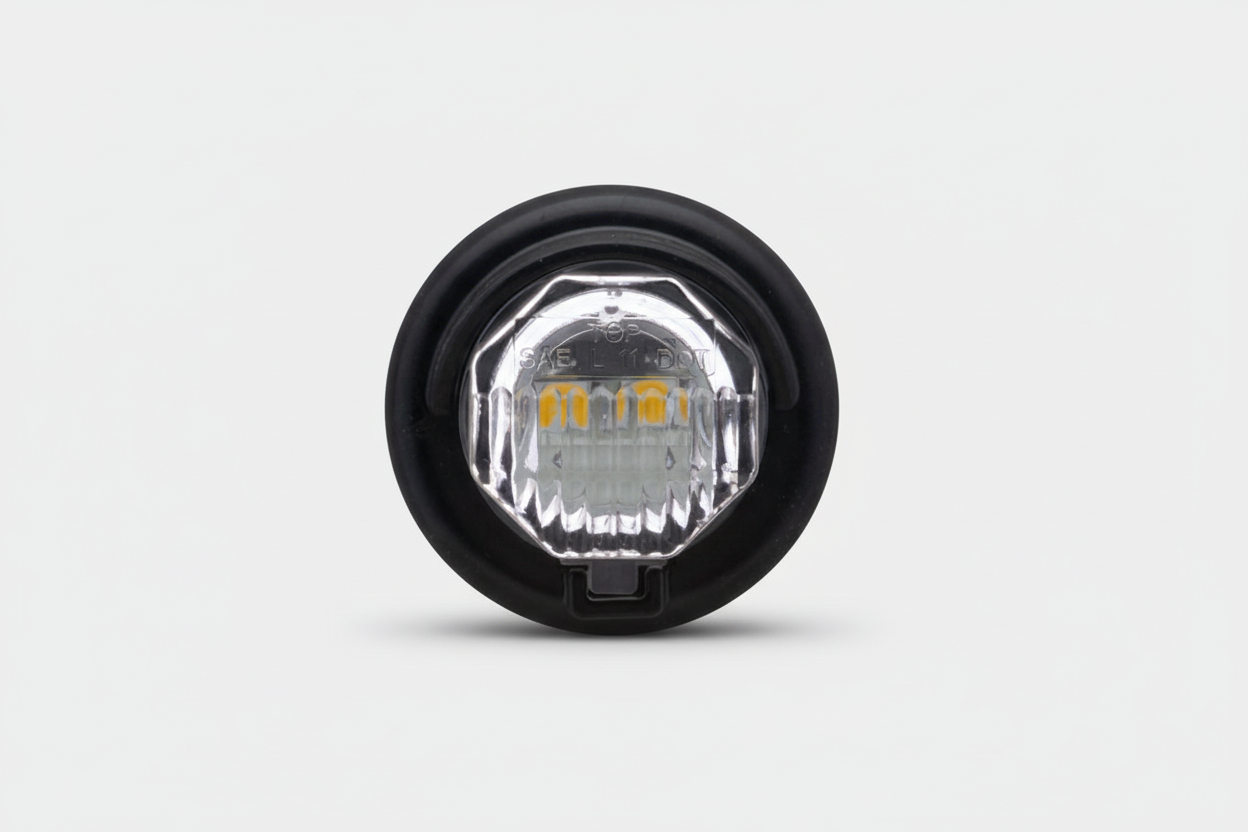 3/4" Clear Round Marker Light