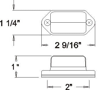 Optronics Mini Trailer License Plate Light - Chrome Plated